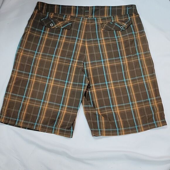 Men's Pacific Blue Plaid Shorts Size 42 - Picture 2 of 7
